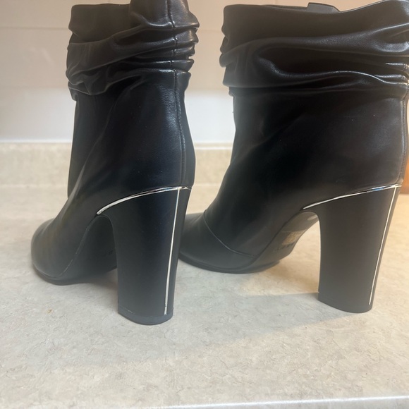 Slouchy Black DKNY Ankle Boots. - Picture 5 of 15